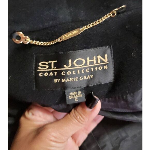 St. John Wool/Cashmere  Opera  Crystal Embroidery Coat 12 - Picture 9 of 12